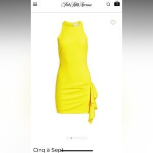 Cinq a Sept mini yellow dress